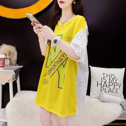 デザイン感   合わせやすい Tシャツ カットソー＜F-3095＞
