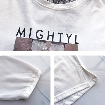 話題沸騰中 プリント 切り替え ストリート ゆったり 着?せ トップス Tシャツ ＜F-2075＞