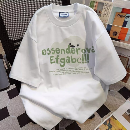 今季マストバイ プリント 定番シンプル 全5色 Tシャツ カットソー＜F-8552＞