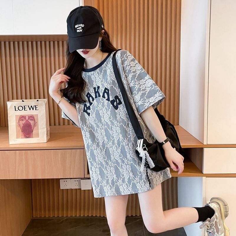 エレガント 早い者勝ち 絶対流行 カジュアル 2色選択 Tシャツ<F-11581>