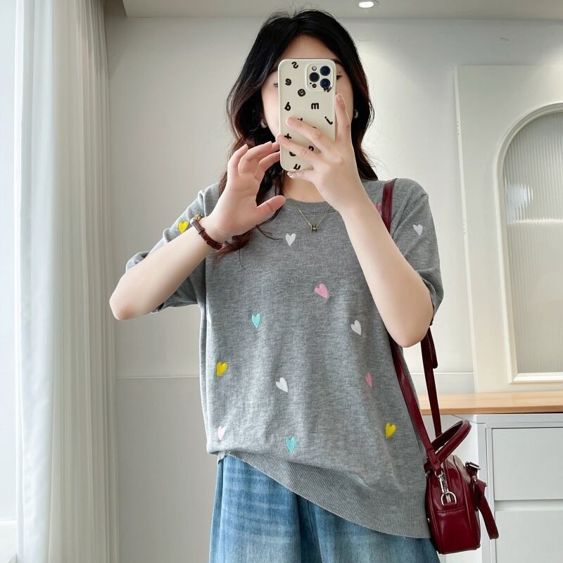 大活躍 好感度UP 海外トレンド カジュアル 全3色 半袖 Tシャツ ＜F-12038＞