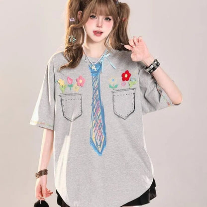 定番シンプル 絶対流行 今季マストバイ 早い者勝ち カジュアル 2色選択 Tシャツ<F-11664>