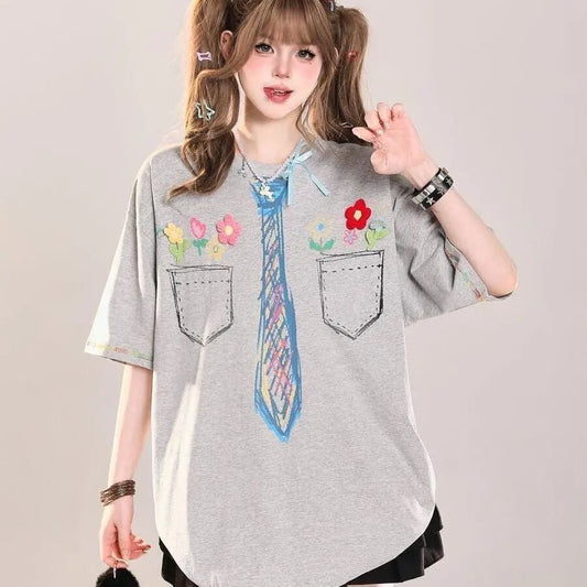定番シンプル 絶対流行 今季マストバイ 早い者勝ち カジュアル 2色選択 Tシャツ<F-11664>