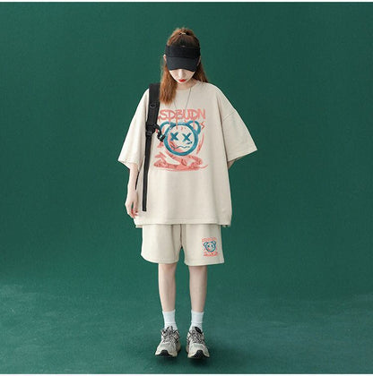 早い者勝ち   半袖Ｔシャツⅹパンツセット全4色