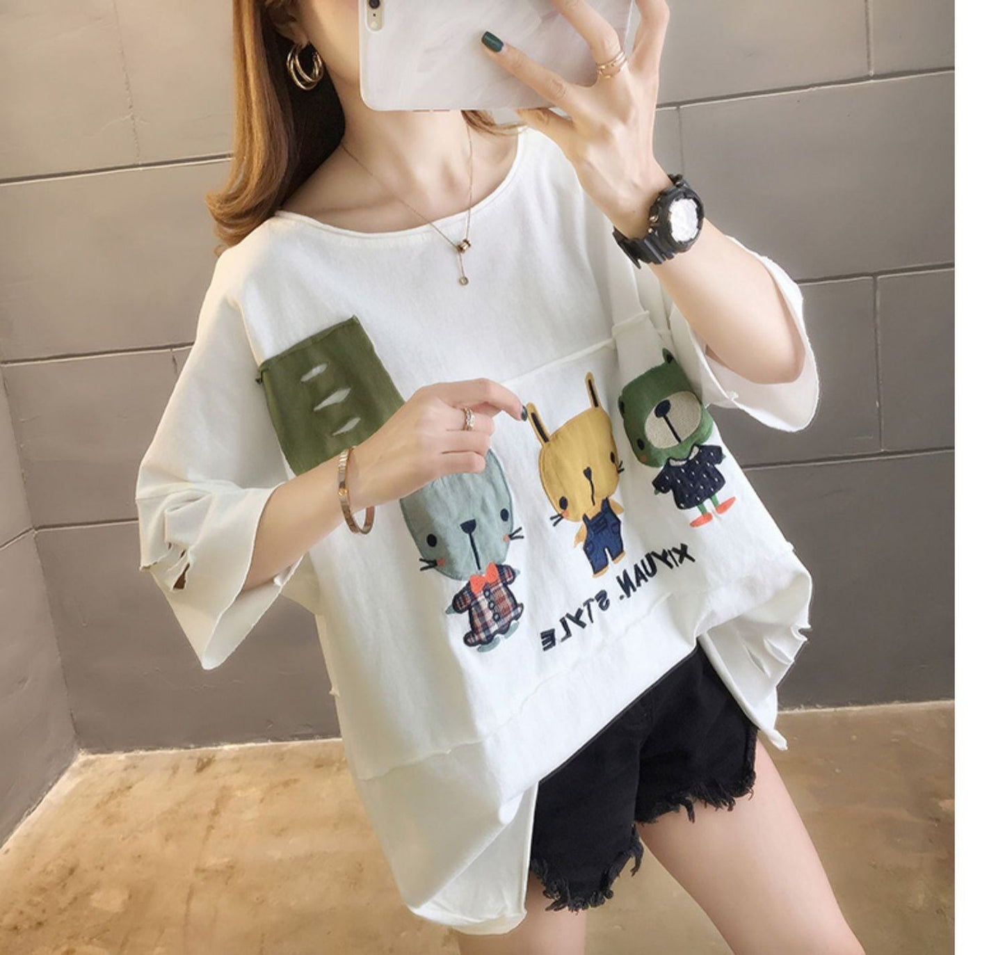 絶対欲しい   個性派 半袖Tシャツ 全3色 ＜F-4949＞