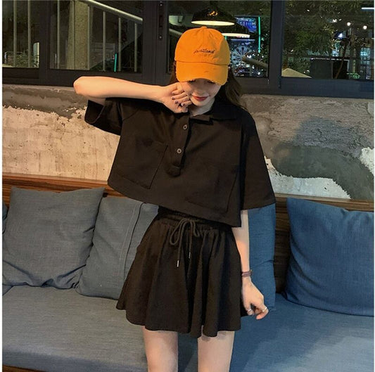 好感度UP ファッション 今季マストバイ 個性派 半袖Ｔシャツⅹパンツセット<F-11569>