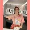 絶対欲しい キュート 話題沸騰中 絞り染め プリント 全2色 半袖TシャツF-8759