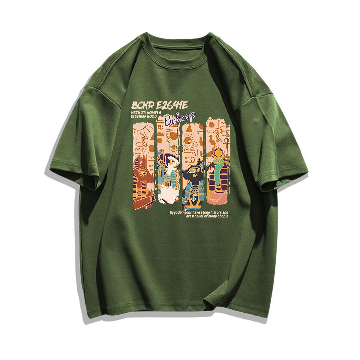 着回し力抜群 アバンギャルド 特別デザイン プリント全5色 半袖Tシャツ<F-8712>