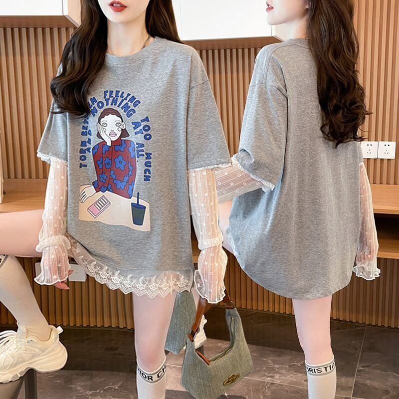 美人度アップ 絶対流行 今季マストバイ 早い者勝ち カジュアル Tシャツ<F-11701>