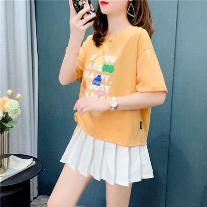 個性的なデザイン   一目惚れ Tシャツ カットソー＜F-3671＞