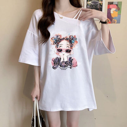 美人度アップ カジュアル キュート 全3色 半袖Tシャツ カットソー ＜F-8613＞