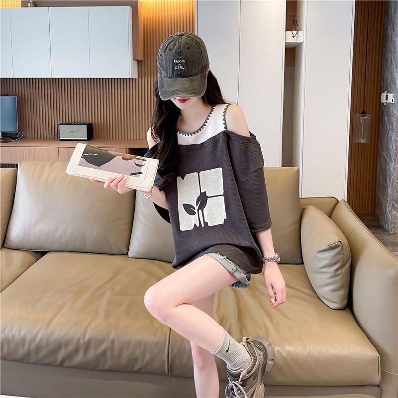 好感度100％ ラウンドネック キュート 半袖 Tシャツ ＜F-8628＞