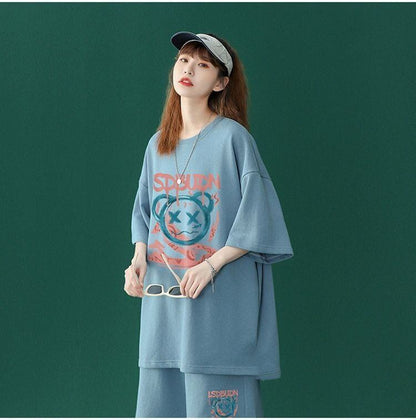 早い者勝ち   半袖Ｔシャツⅹパンツセット全4色