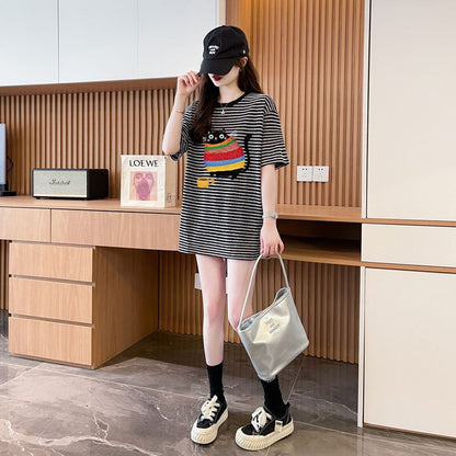 絶対流行 シンプル おすすめ カジュアル 半袖Ｔシャツ 全2色<F-11667>