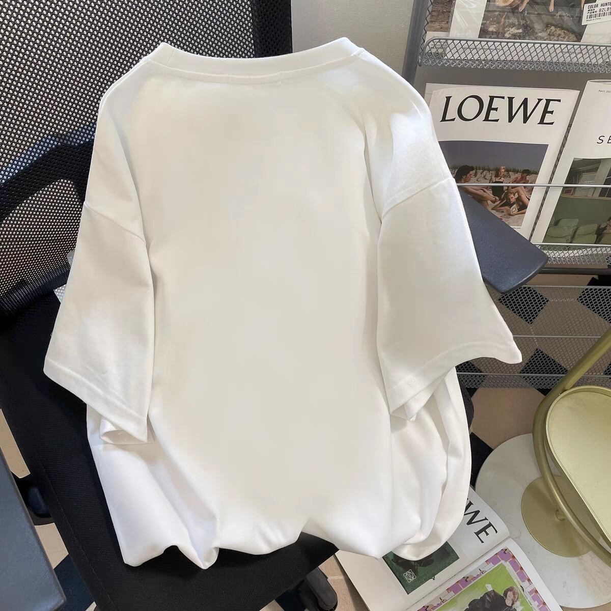 超人気 キュート カジュアル 全3色 半袖 Tシャツ <F-8670>
