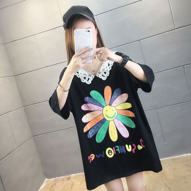 大人可愛い   ゆったり 三色半袖Tシャツ＜F-8129＞
