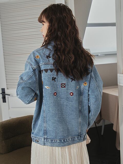 超人気   ファッション デニムジャケット<F-6543>