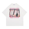タイドブランド   ロックアメリカンストリートレタープリント半袖Tシャツ<F-2903>