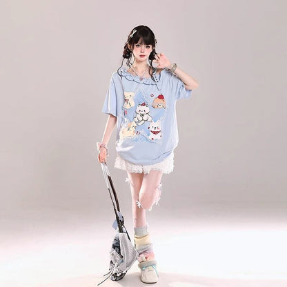 売れ筋 早い者勝ち 絶対流行 カジュアル 2色選択 Tシャツ<F-11461>