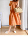 定番シンプル プラスベルベット 美人度アップ 5色 ニットワンピース <F-12084>