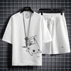 【ランキングNO.1】男女兼用 上質 プリント Tシャツ & ショーツ セットアップ F-7063