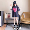 柔らかくて優しい印象 ゆったり ファッション感満々 ロング丈 3色半袖Tシャツ＜F-9206＞