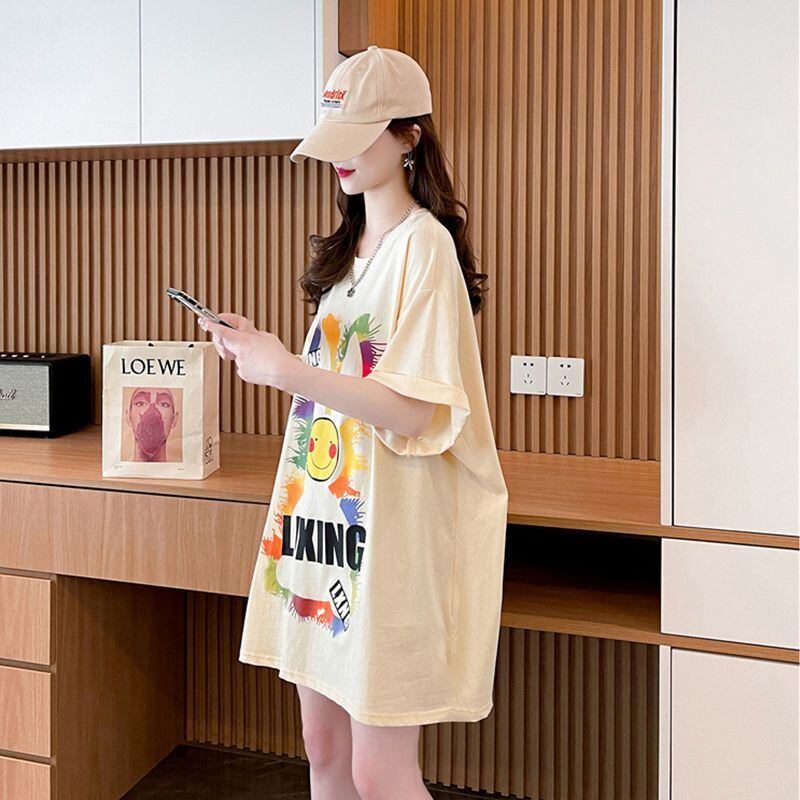着回し力抜群 キュート カジュアル プリント 半袖Ｔシャツ全2色 <F-8550>
