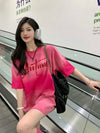 レイジースタイルドーパミングラデーションタイダイオールマッチ半袖Tシャツ<F-2895>