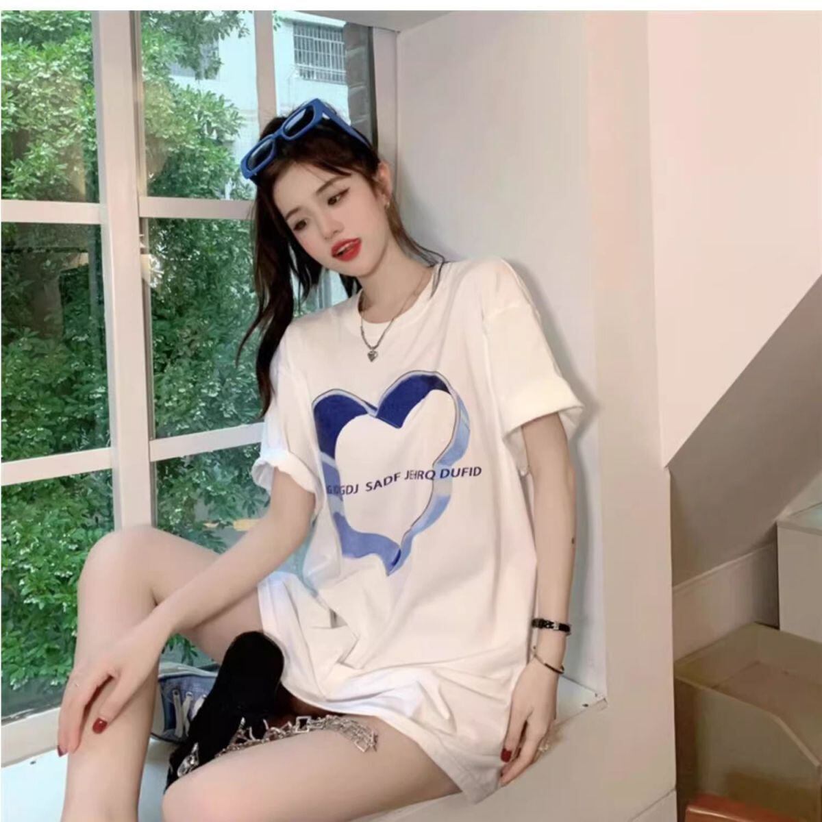 売り切れ必至 カジュアル 上質 ファッション プリント 半袖Tシャツ＜F-8586＞
