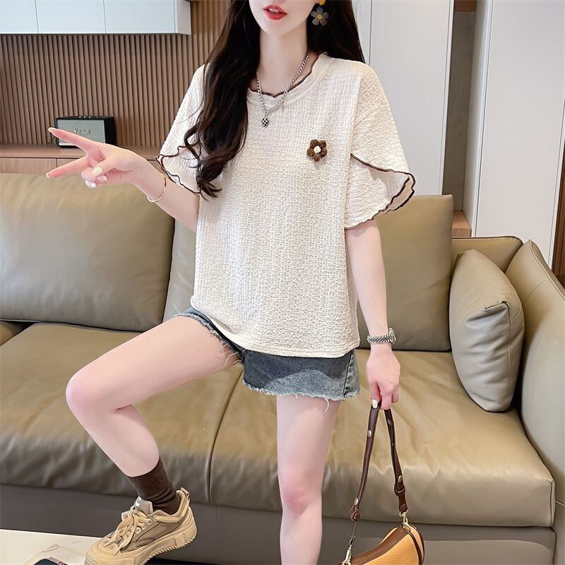 美人度アップ スウィート キュート 5色選択 半袖Tシャツ＜F-8578＞