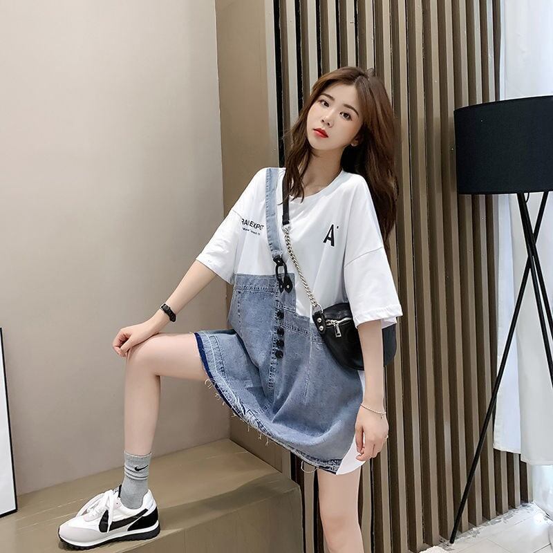 個性的なデザイン 2色選択可 一目惚れ レイヤード風 Tシャツ カットソー＜F-8286＞