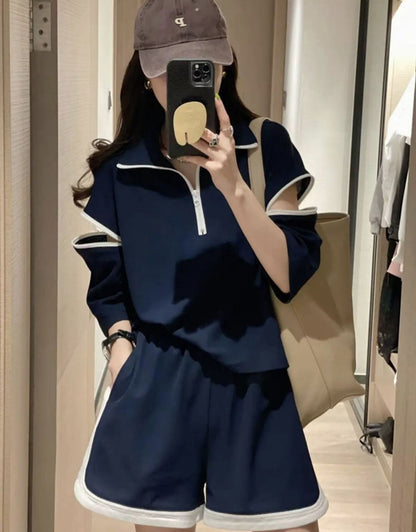 主役級 ファッション 今季マストバイ 個性派 半袖Ｔシャツⅹパンツセット<F-6533>