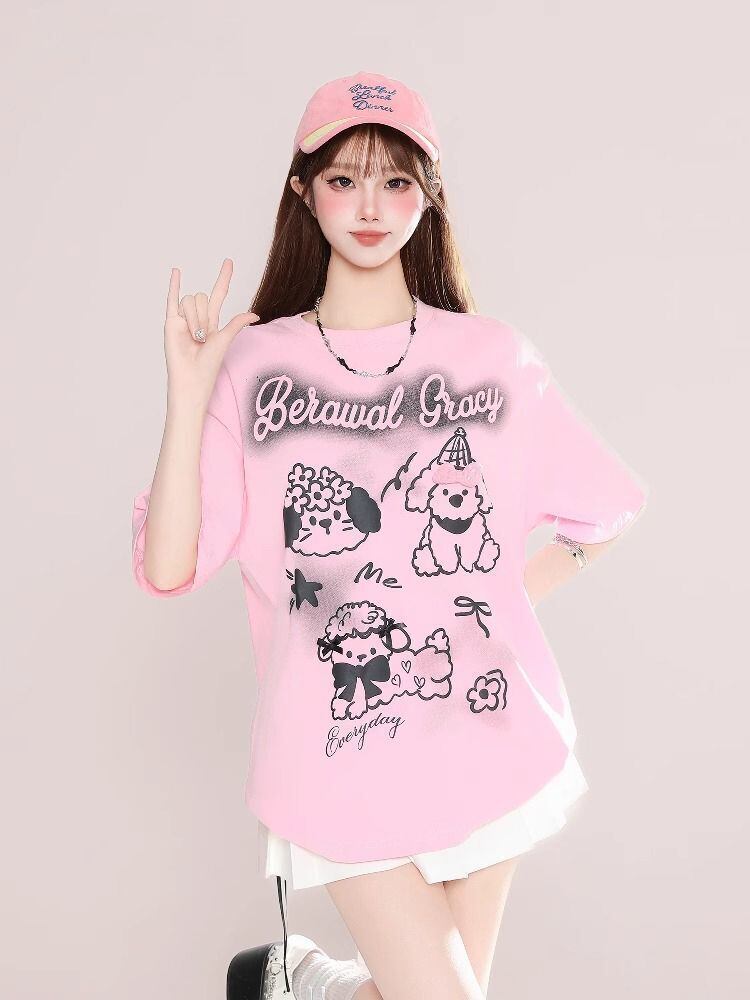 美人度アップ 売れ筋 話題沸騰中 絶対流行 早い者勝ち カジュアル 2色選択 Tシャツ<F-11279>