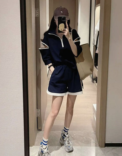主役級 ファッション 今季マストバイ 個性派 半袖Ｔシャツⅹパンツセット<F-6533>