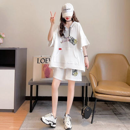 夏に嬉しい機能付き  カジュアル 半袖Ｔシャツⅹパンツセット全2色F-11282