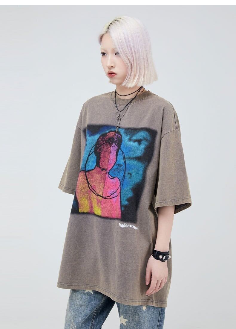 大注目   ストリート系 プリントTシャツ ＜F-2875＞