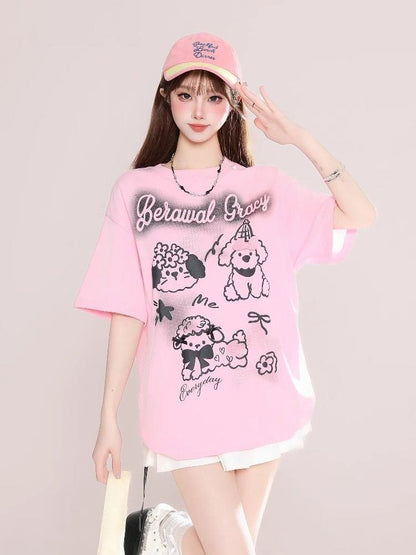美人度アップ 売れ筋 話題沸騰中 絶対流行 早い者勝ち カジュアル 2色選択 Tシャツ<F-11279>