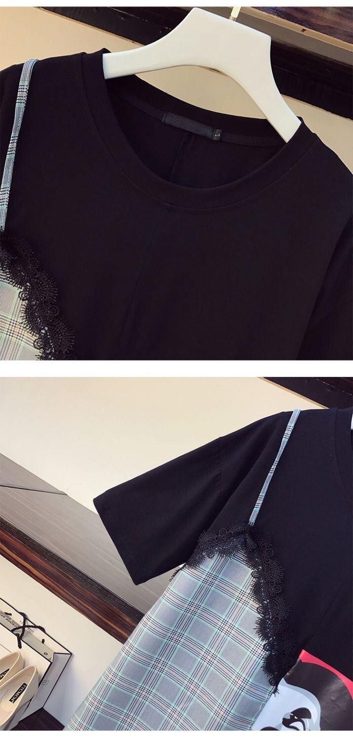 早い者勝ち カジュアル 好感度UP 半袖 Tシャツ ワンピース ＜F-11723＞