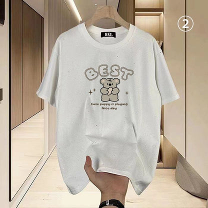 新商品 プリント カジュアル 選べるデザイン4種類 全2色 Tシャツ カットソー＜F-8585＞