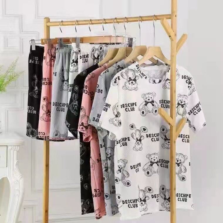 好感度UP カジュアル 夏に嬉しい機能付き 半袖Ｔシャツⅹパンツセット全4色<F-11628>