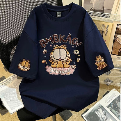 美人度アップ  4色展開 ユニセックス ロゴプリント Tシャツ<F-13049>