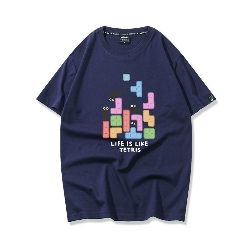 活躍する優秀アイテム 着心地良い カジュアル プリント 全8色 半袖Tシャツ 男女兼用F-9321
