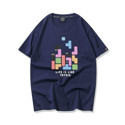 活躍する優秀アイテム 着心地良い カジュアル プリント 全8色 半袖Tシャツ 男女兼用F-9321