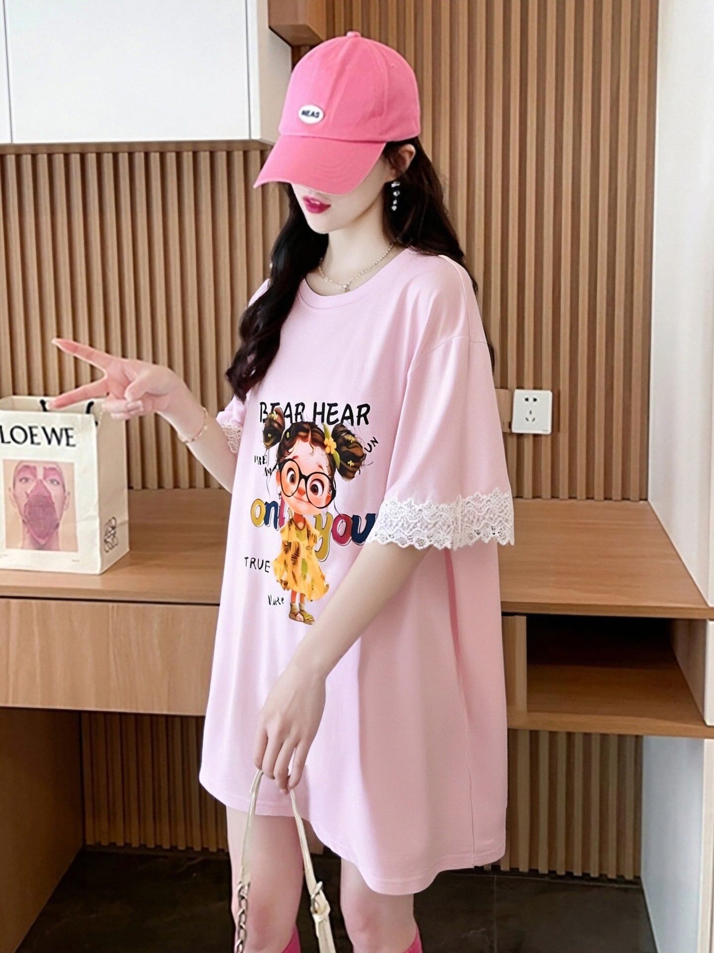 美人度アップ カジュアル 好感度UP 全4色 半袖 Tシャツ ＜F-11118＞