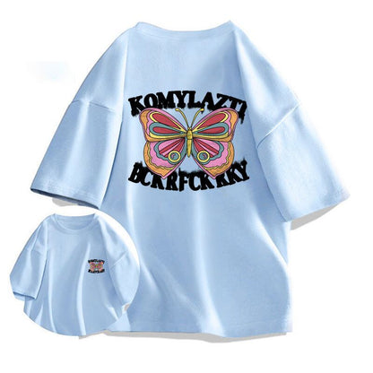 大好評 カジュアル 絶対流行 ルーズ プリント全6色 半袖TシャツF-8914