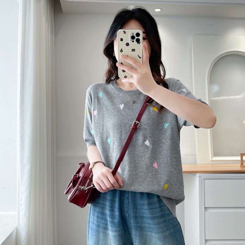 大活躍 好感度UP 海外トレンド カジュアル 全3色 半袖 Tシャツ ＜F-12038＞