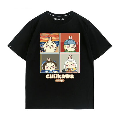 【半額！期間限定！！】ベストセラーアイテム！ カジュアルプリント全5色 早い者勝ち 半袖Tシャツ 男女兼用F-9124