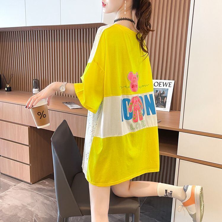 気質満点 ラウンドネック キュート 半袖Tシャツ ＜F-8647＞