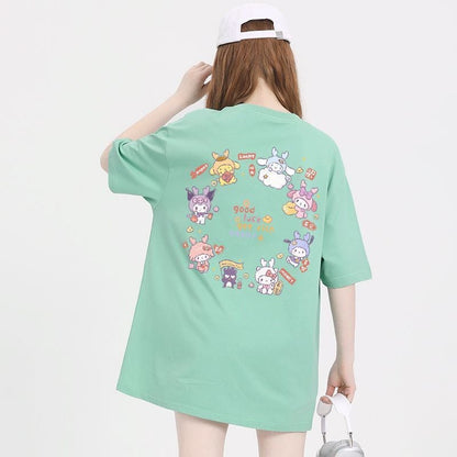 大人可愛い ゆったり カジュアル 大人気 半袖 Tシャツ F-13313