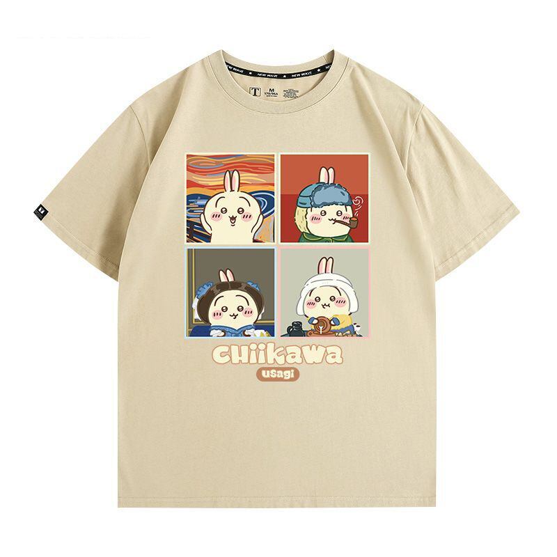【半額！期間限定！！】ベストセラーアイテム！ カジュアルプリント全5色 早い者勝ち 半袖Tシャツ 男女兼用F-9124